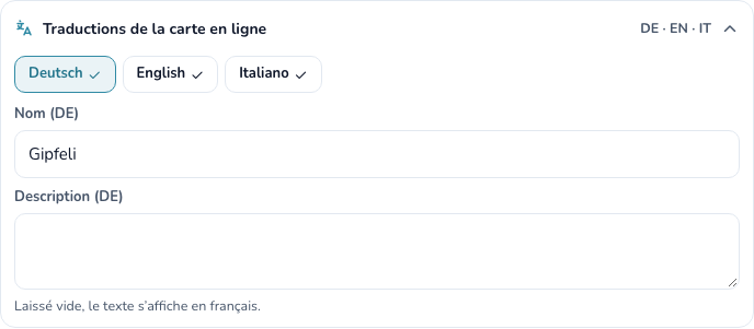 Traductions d’un produit